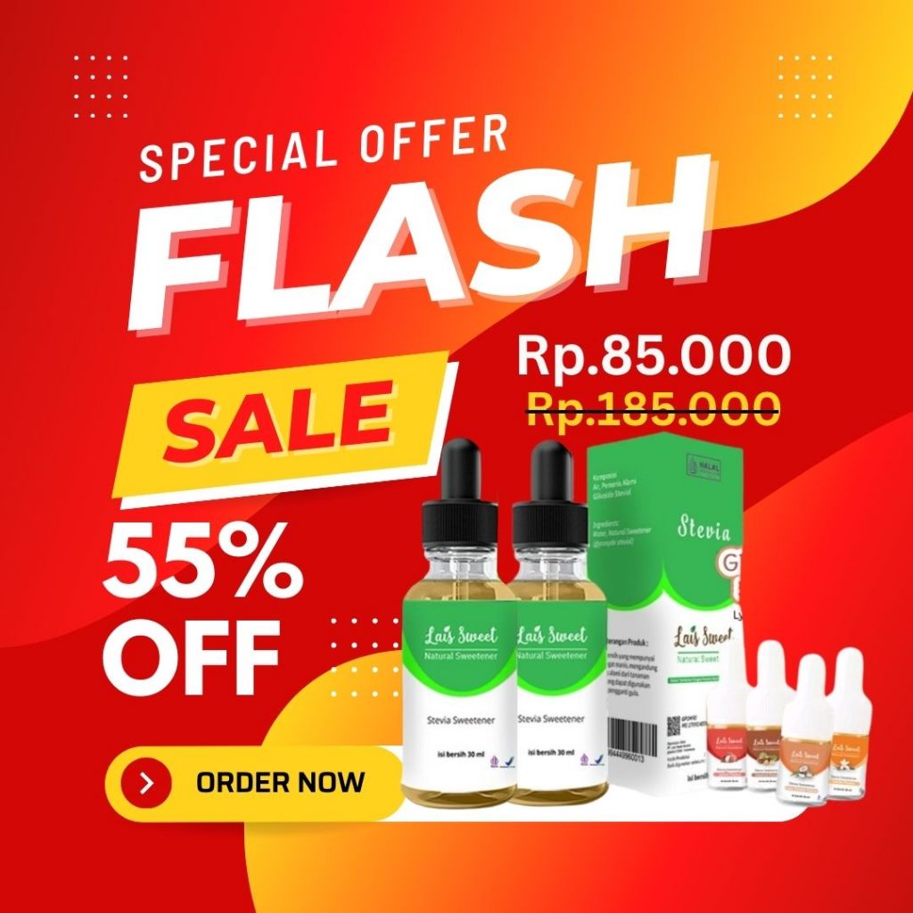 

Lais Sweet 30 ml Stevia Cair BPOM + HALAL