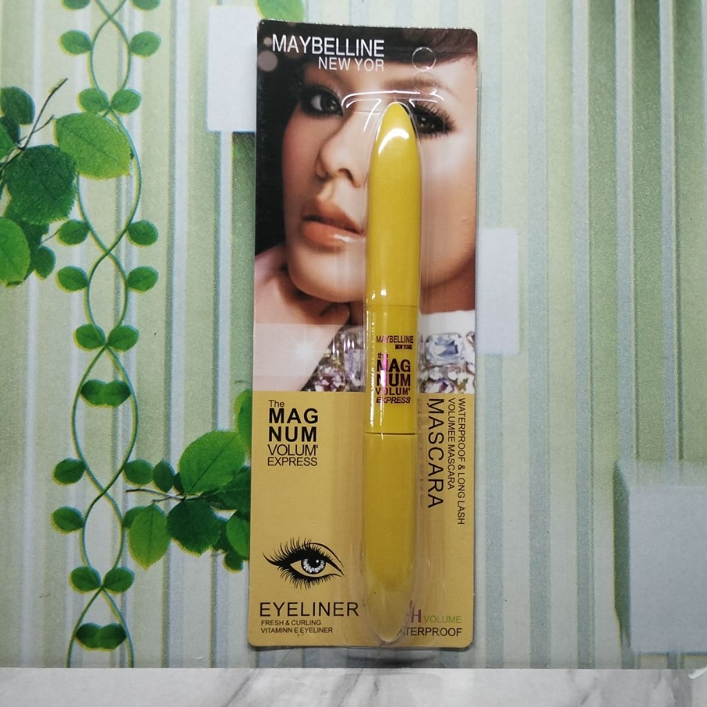 Maskara eyeliner Maybelline 2in1 WATERPROOF ecer