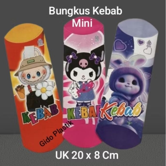 

Bungkus kebab/Kemasan Kebab/ Box Kebab ukuran 20 cm x 8 cm isi 50 pcs bahan ivory