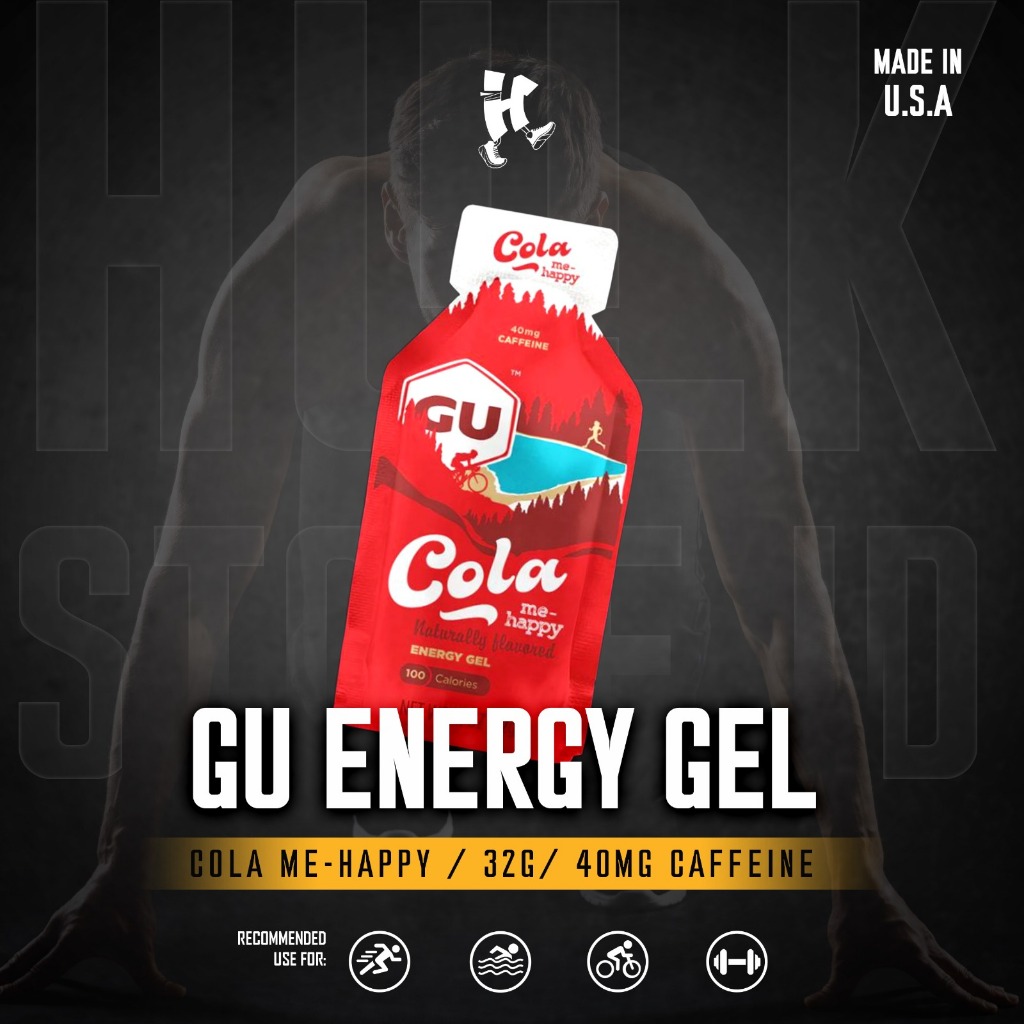 

Gu Energy Gel Preworkout Ultra Endurance (COLA ME HAPPY) For Running /Trail Run Stamina