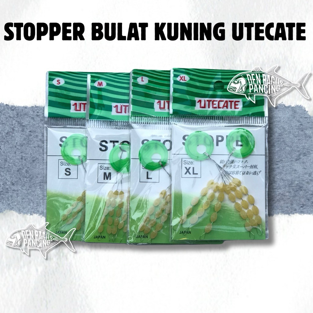 Stopper Pancing Bulat Kecil Besar Warna Kuning Isi 30 Pcs Utecate