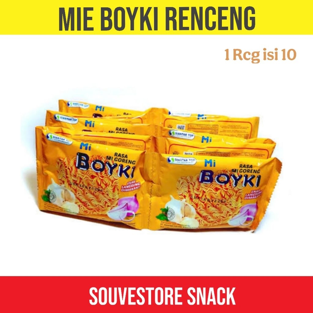 Snack Jadul Mie Boyki renceng isi 10 Mie Orens Siantar Top Mie Boyki Snack mie jadul