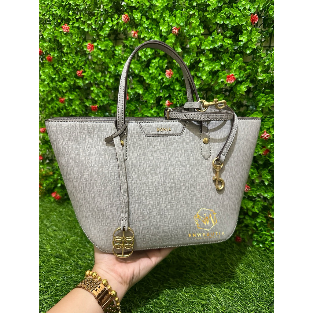 bonia tote bag sampan warna grey