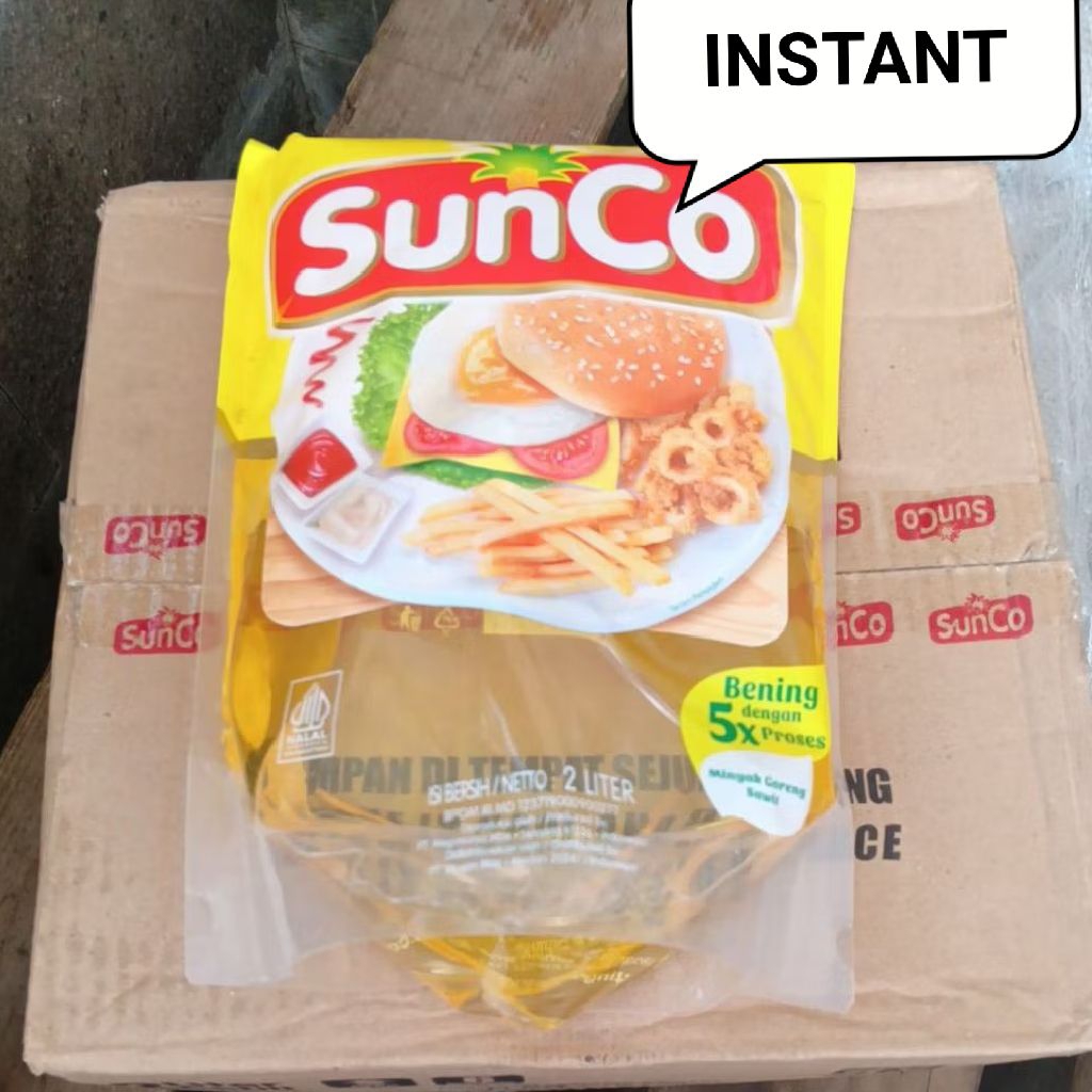 

SUNCO minyak goreng 2 liter 6 pouch 1 dus instant