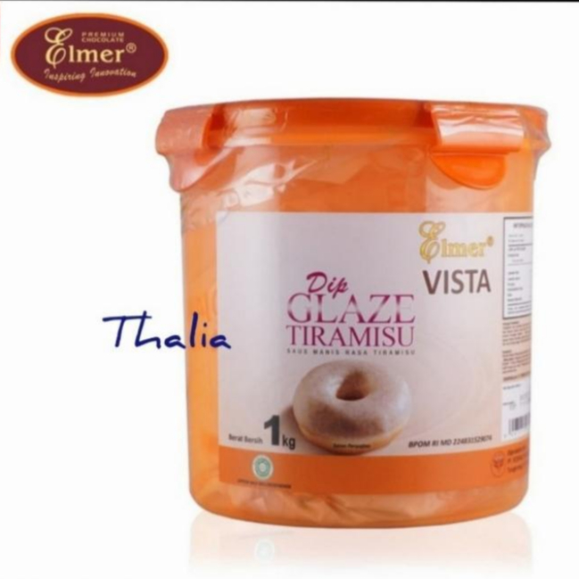 

ELMER DIP GLAZE TIRAMISU 1KG TOPPING/ISIAN UNTUK DONAT/CAKE DLL