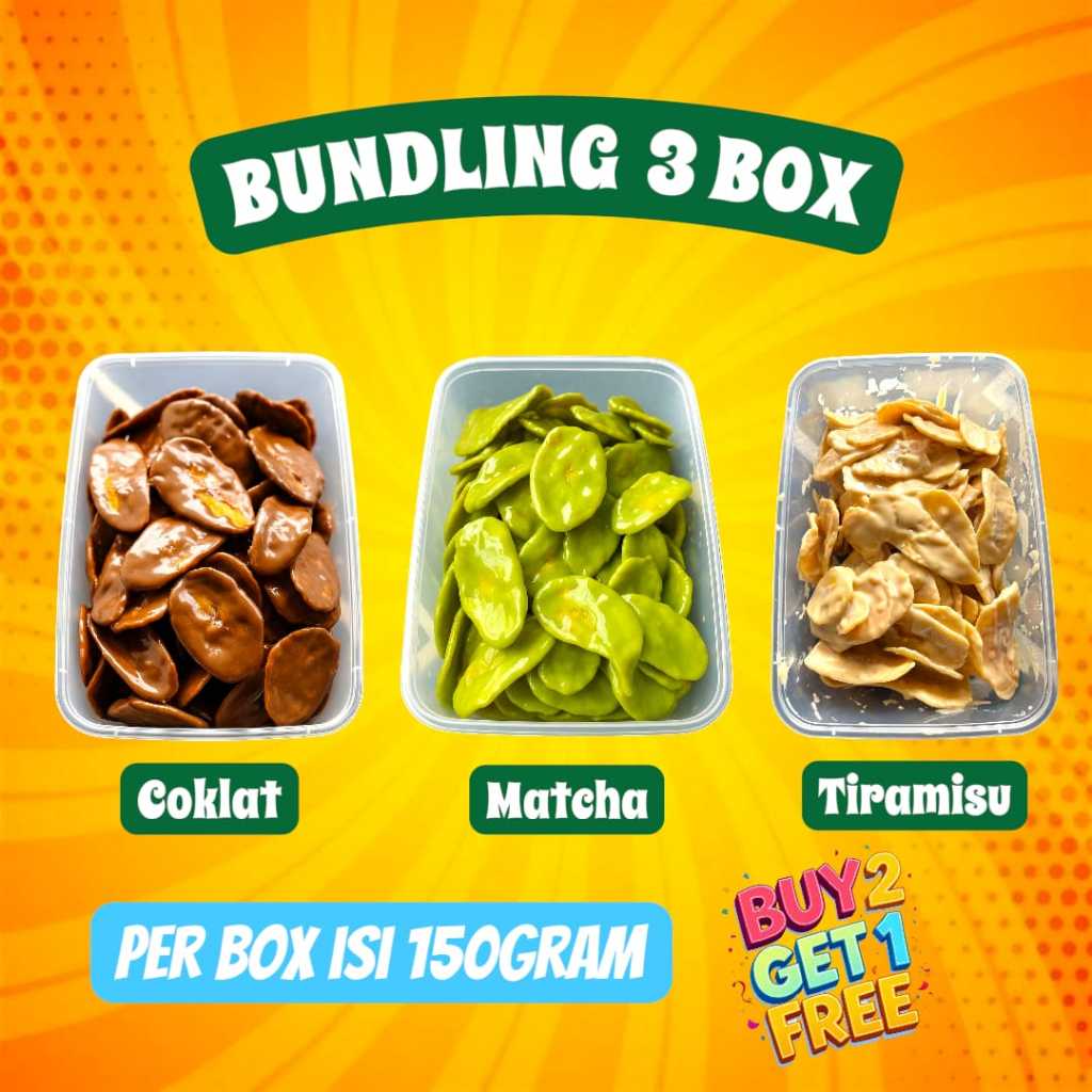 

Paket Hemat 3 pack Keripik Pisang Lumer (150g) - Cemilan Banana Kering Crispy