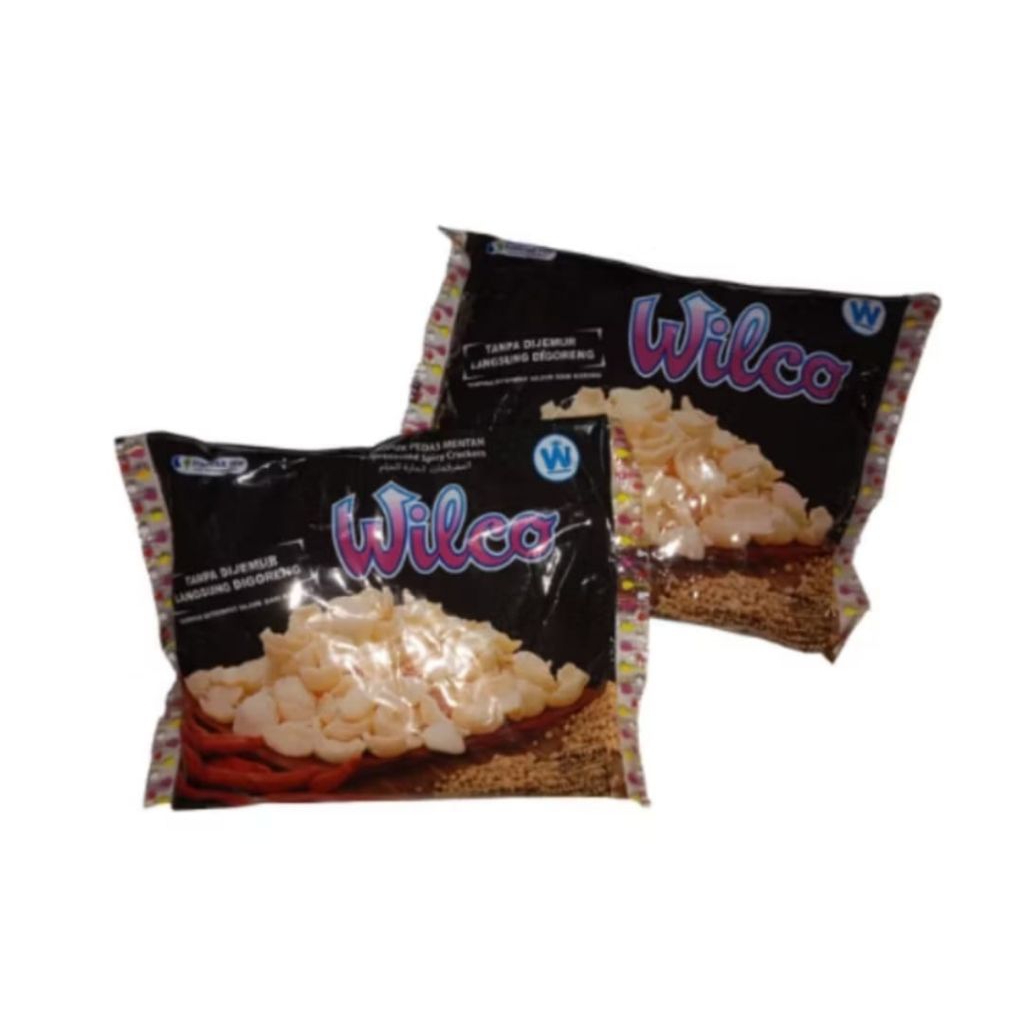 

wilco kerupuk udang pedas kemasan besar 350gram / keripik kripik krupuk udang