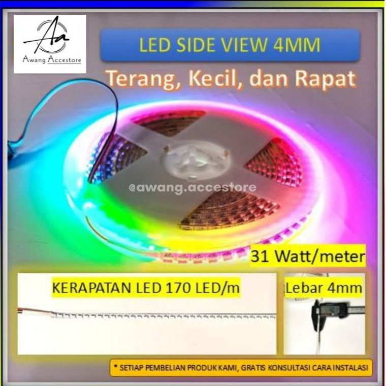 Lampu LED SIDE VIEW RGB 170 LED/M 5v LED STRIP SIDE VIEW RGB 5v