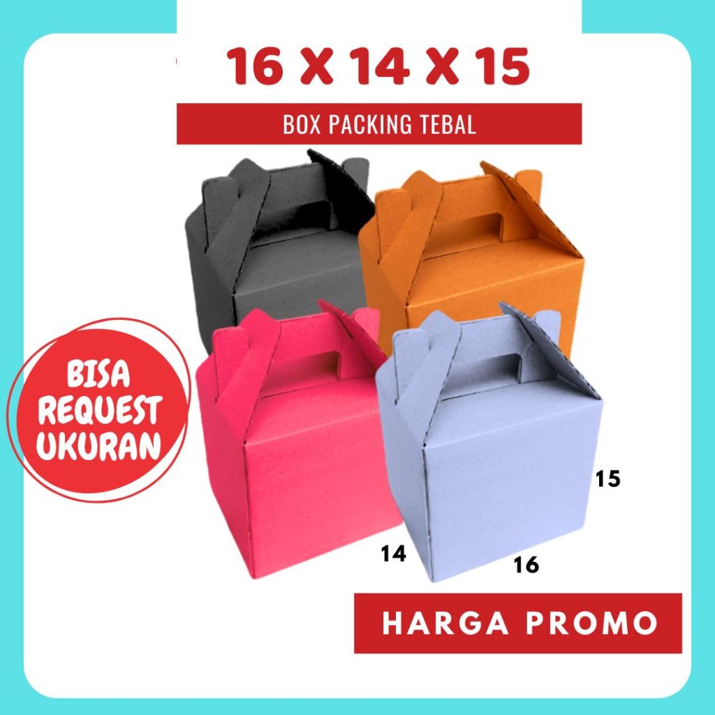 

Box Jinjing 16x14x15 DC Gable Box Dus Packing Idul Fitri Kemasan Karton Kardus Hampers Buah Lebaran