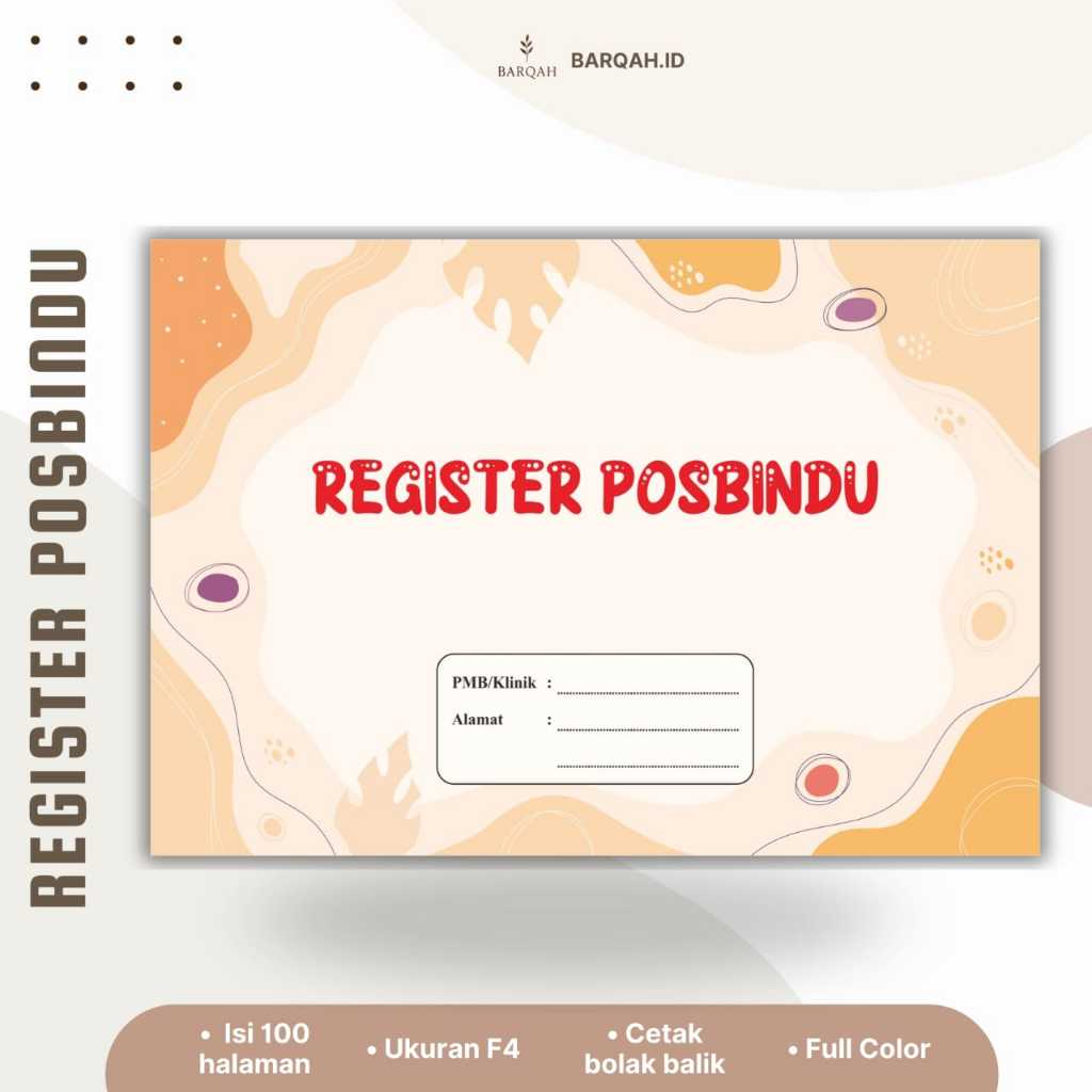 buku Register Posbindu , buku posyandu, buku pukesmas
