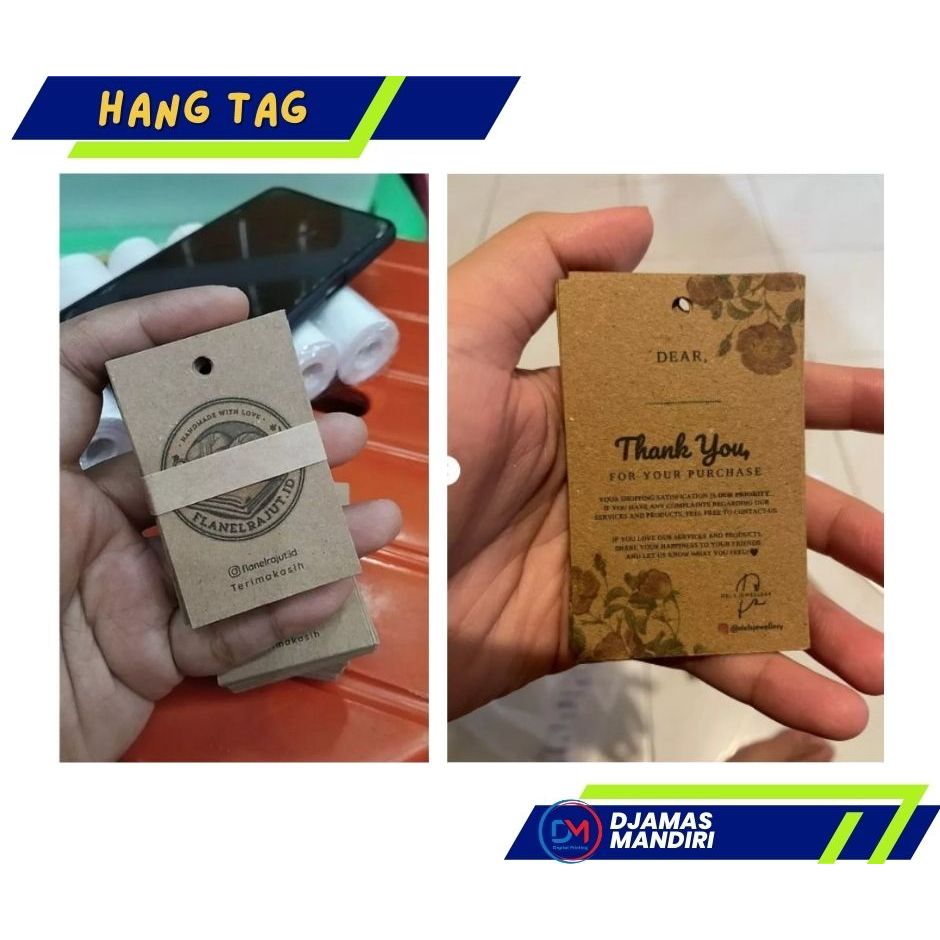 

Hangtag Custom/Hangtag baju/Hangtag kemasan souvenir ucapan free design Custom