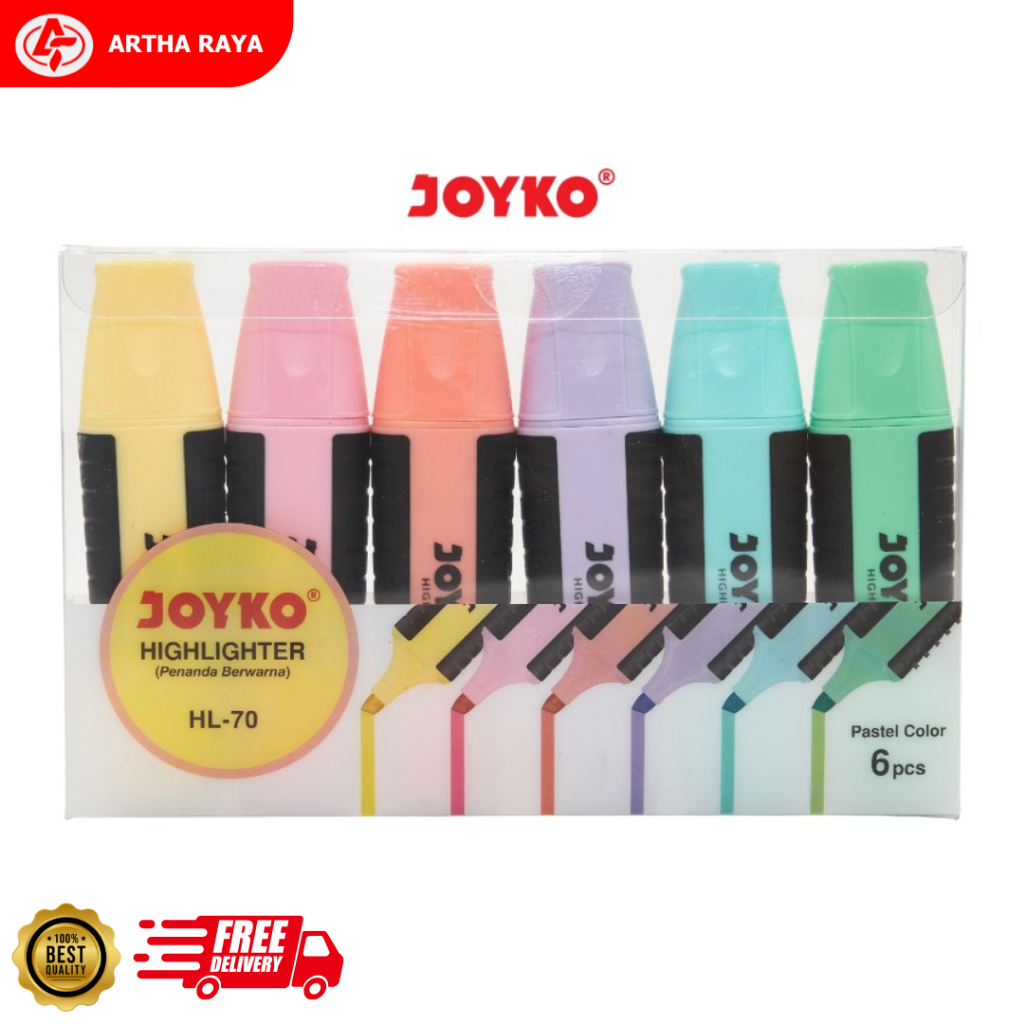 

Highlighter Pastel JOYKO HL-70 Set [Isi 6 Pcs]