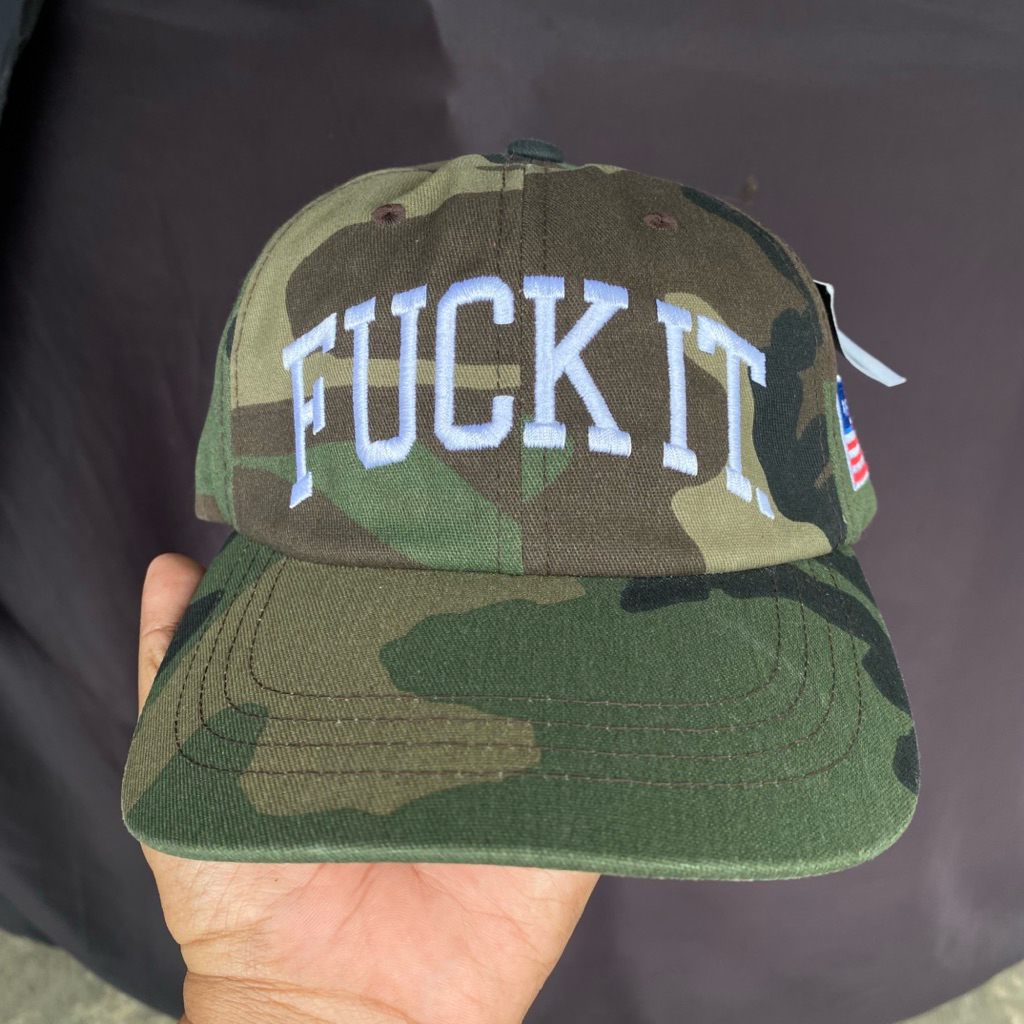 HUF FCK IT woodland camo cap