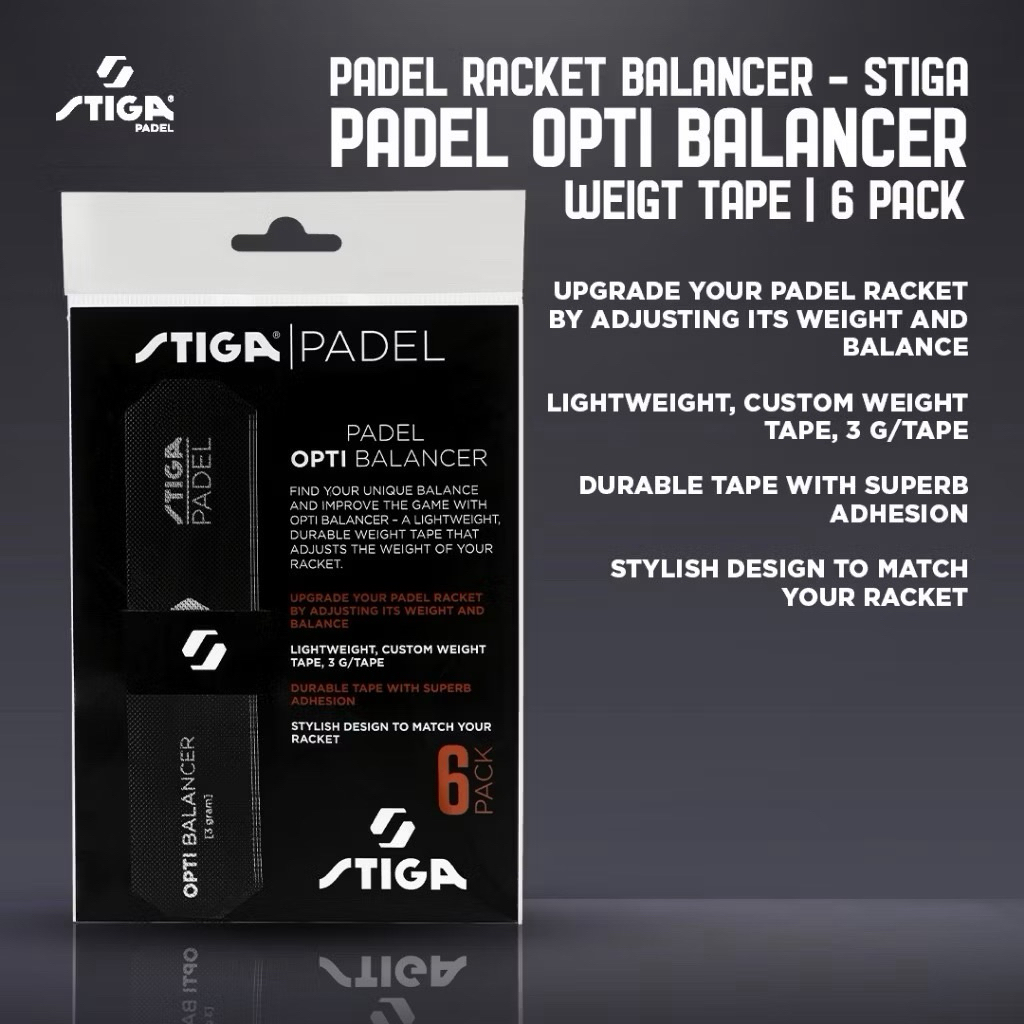 Side Tape Raket Padel Tennis STIGA Professional Padel Opti Balancer Weight Tape Isi 6 Pcs Original