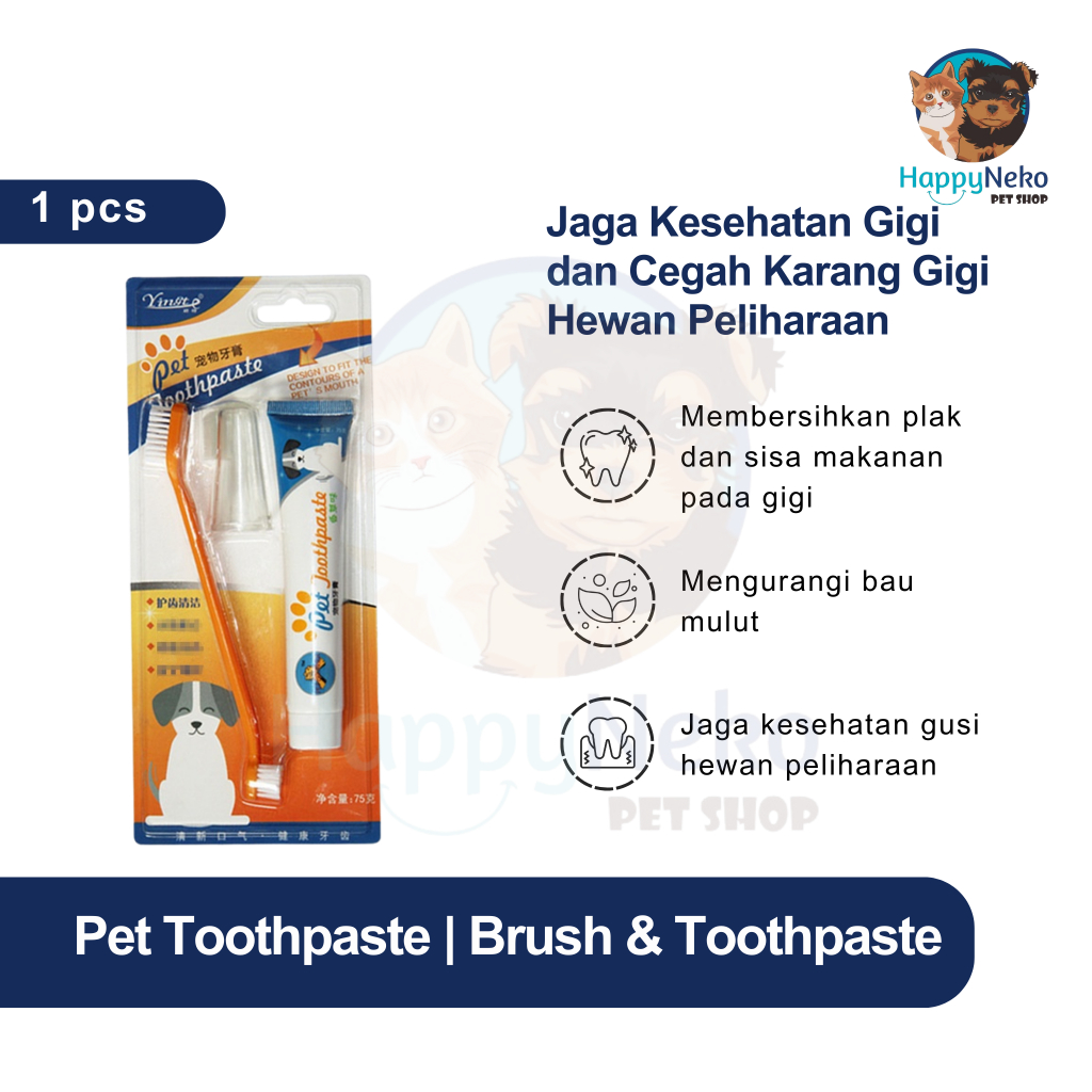 Sikat Gigi dan Odol Rasa Mint Sikat Gigi Anjing Kucing