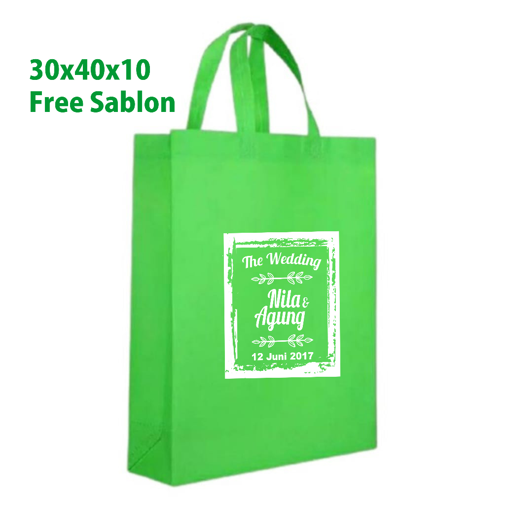 

indi adv | Tas Spunbond 30xx40x10 Free Custom Sablon TEBAL KUAT
