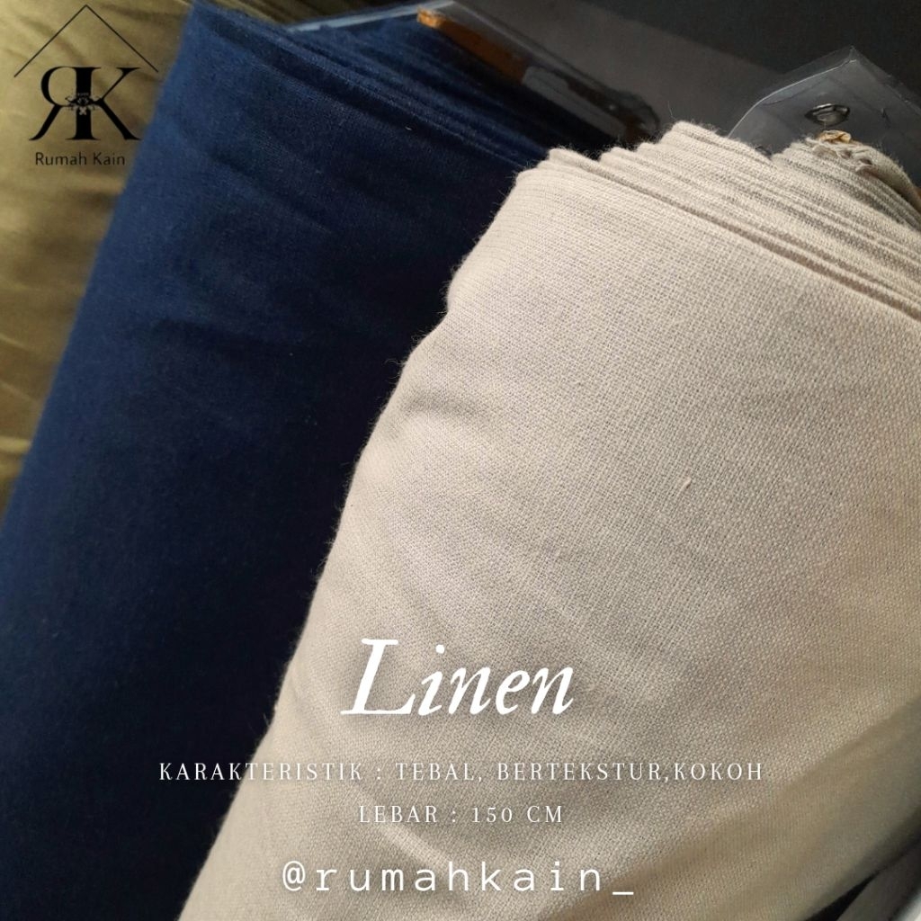 LINEN/KAIN LINEN TEBAL/LINEN PREMIUM/Harga 0,5 m