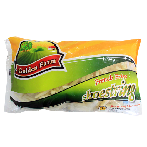 

Golden Farm French Fries Shoestring 1Kg || Frozen Food Kentang Goreng Golden Farm || 1Kg