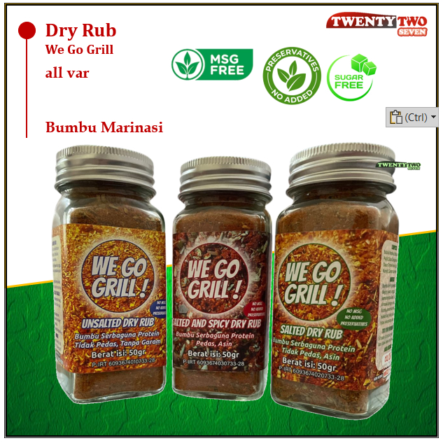

[6 X]We Go Grill Dry Rub All Varian 50 gr