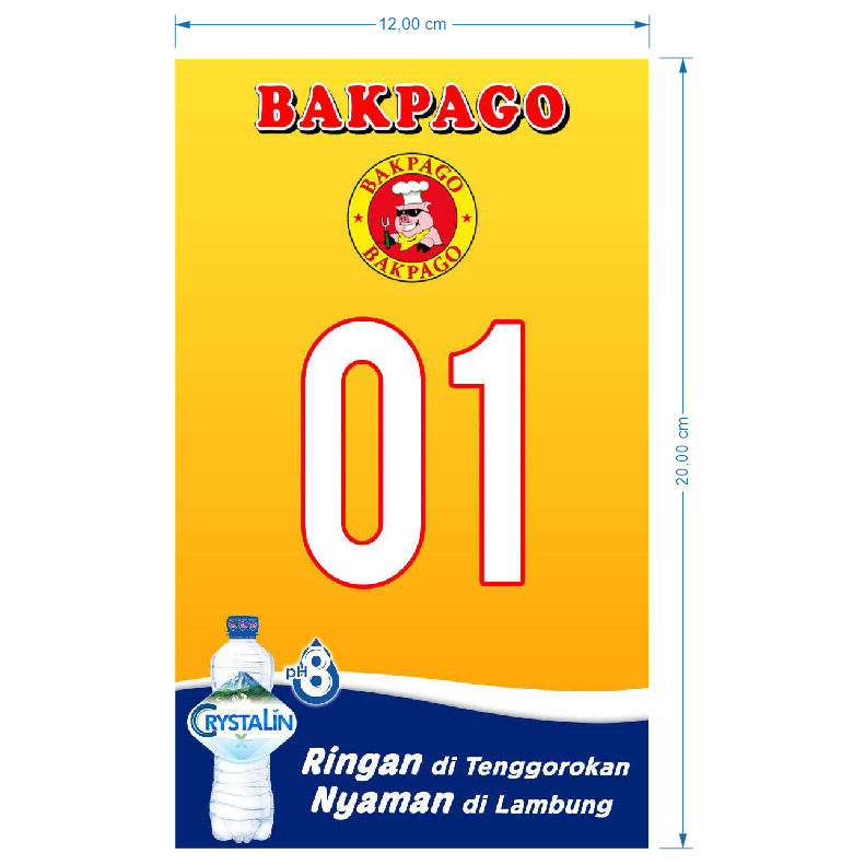 

nomor meja custom uv ukuran 12x20 cm 2 sisi Model T