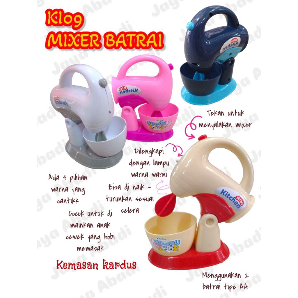 KI09 | MIXER MINI / MIXER BATRAI / MAINAN MIXER / MAINAN KOKI