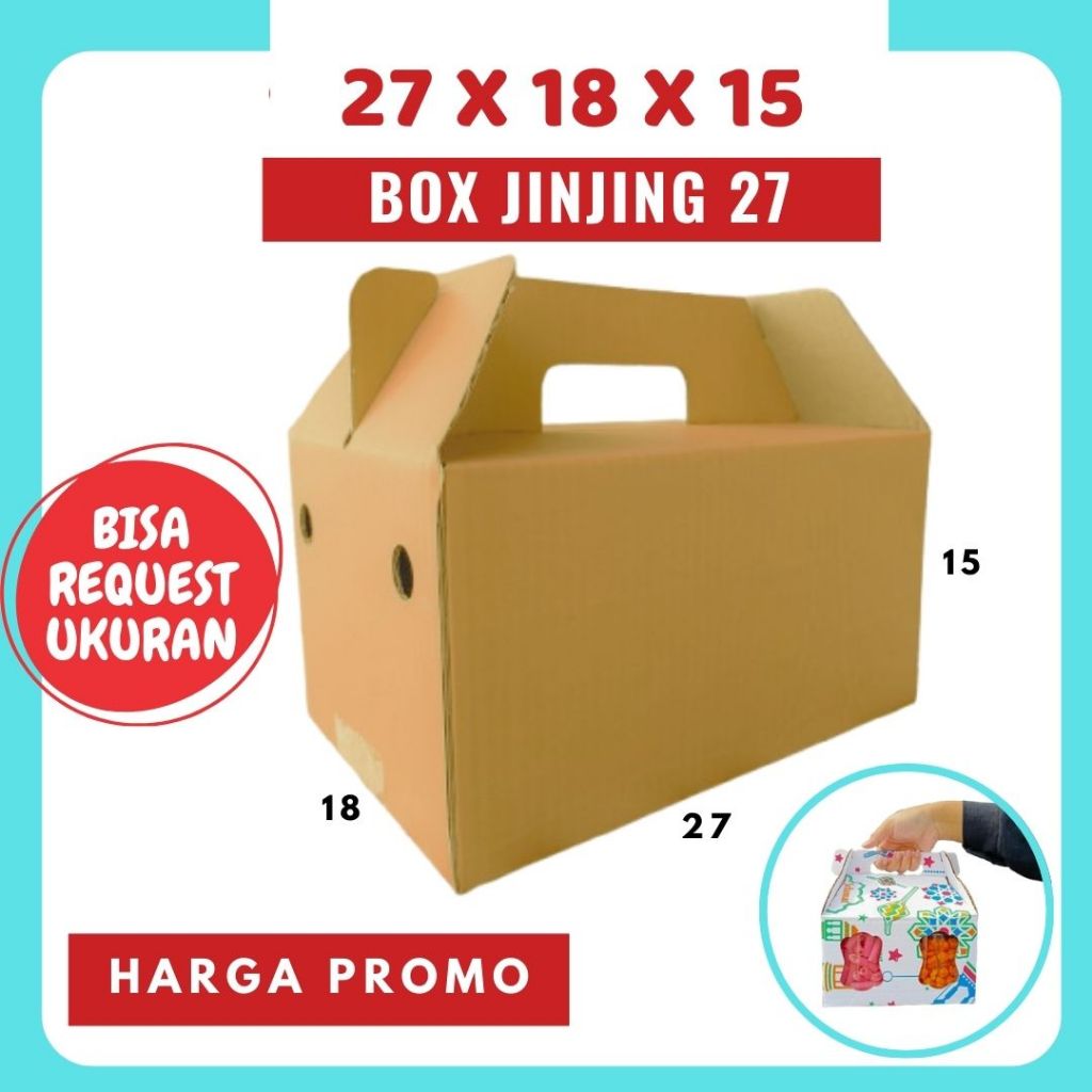 

Kardus Jinjing 27x18x15 Gable Box Ied Mubarok Dus Idul Fitri Lebaran Packing Kotak Kemasan Karton