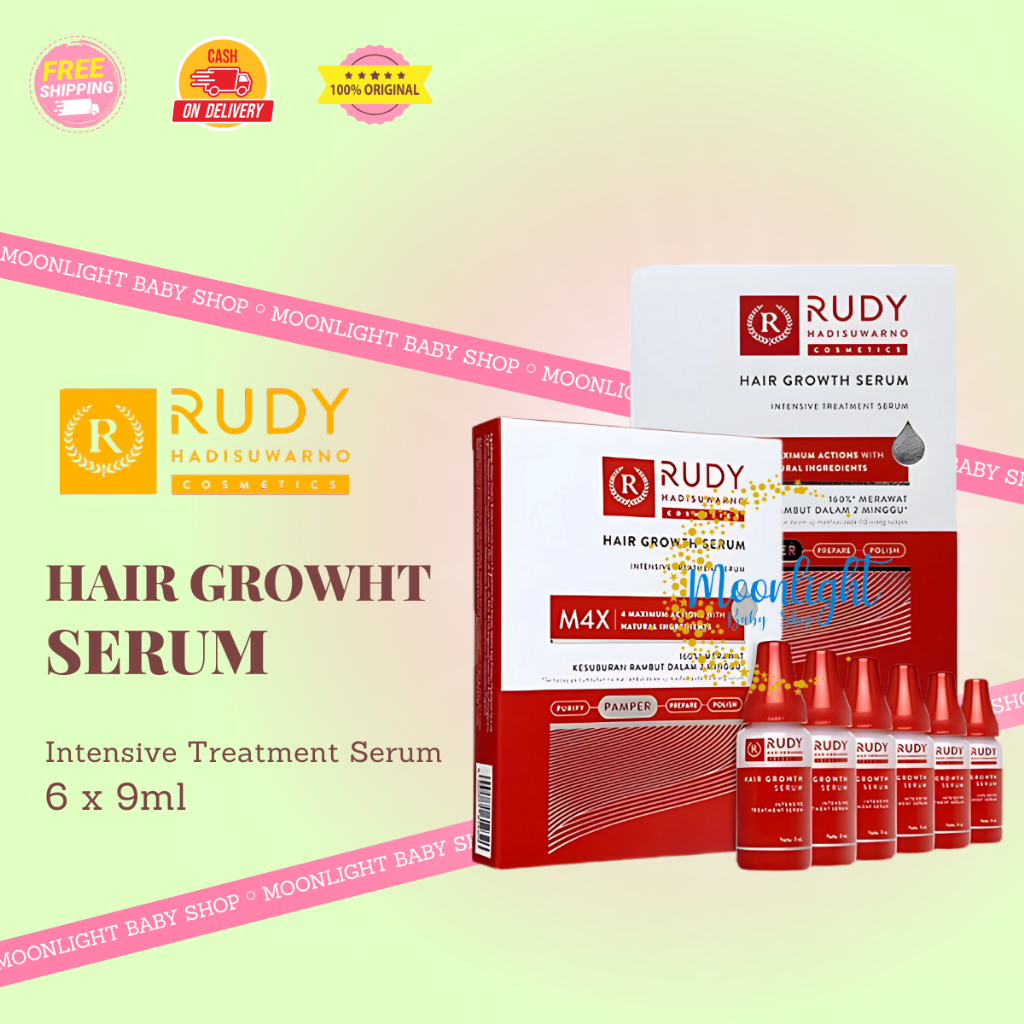 Rudy Hadisuwarno Cosmetics Hair Growth Serum 6X9ml - Serum Perawatan Rambut Rontok & Penumbuh Rambut
