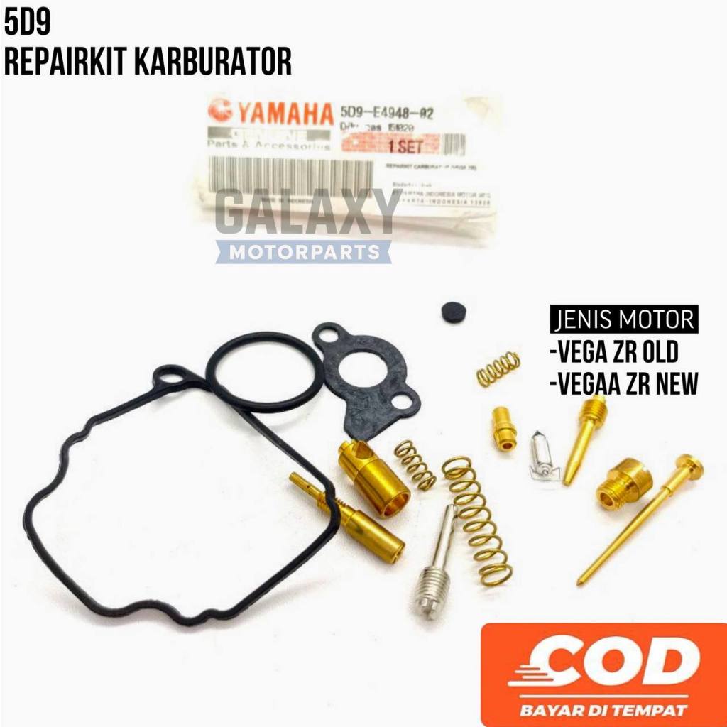 Repair Kit Karburator (5D9) Yamaha Vega ZR Old - Lama / Vega ZR New - Baru RepairKit Carburator