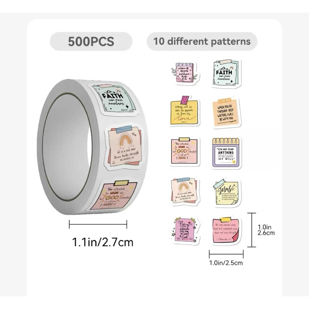 

500pcs stiker dengan kata kata ayat rohani