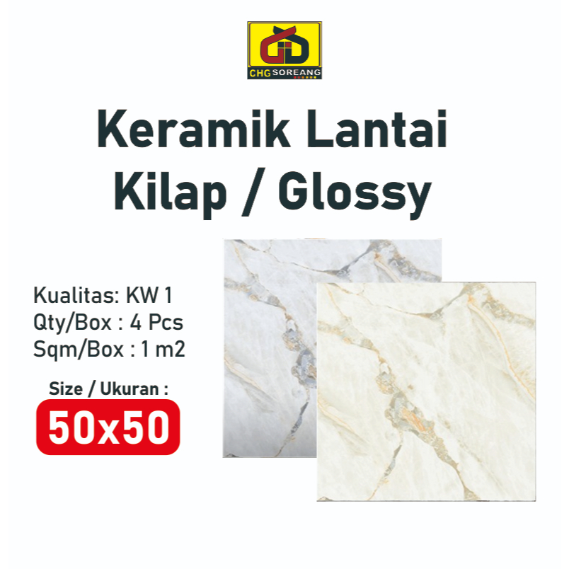 Keramik 50x50 Motif Marmer Kilap KW 1 / Keramik Lantai 50x50 Motif Marmer Kilap