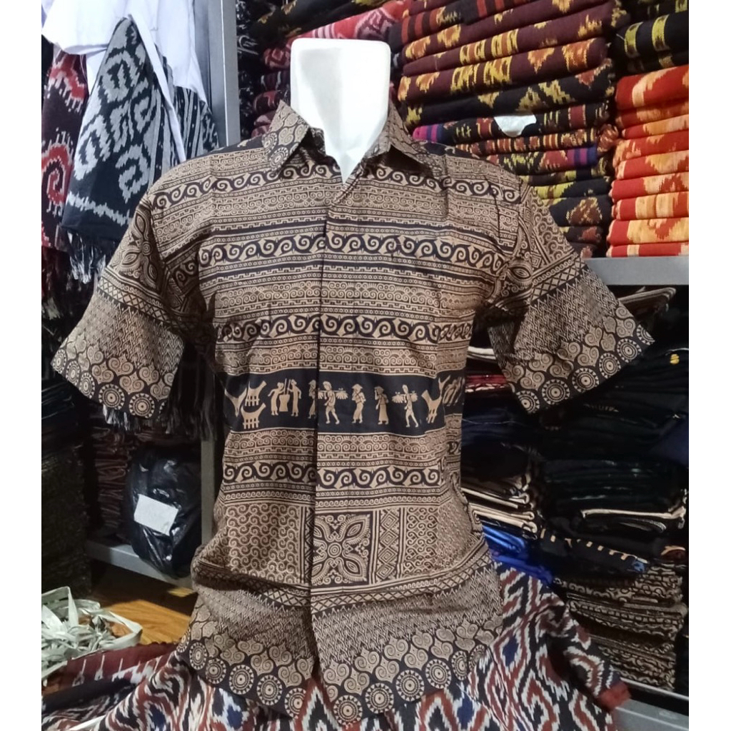 BAJU KEMEJA MOTIF TORAJA PRIA PRIMIS