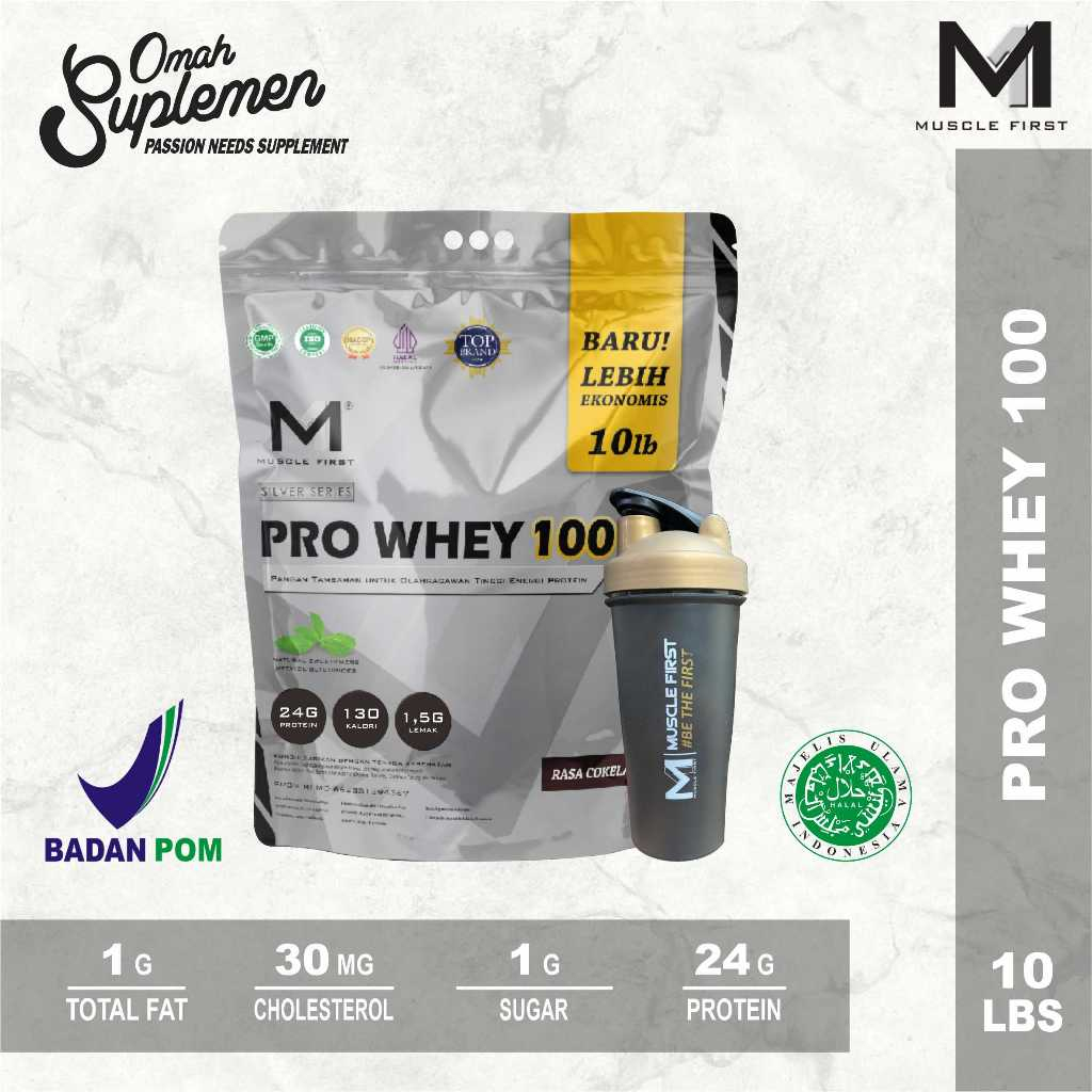 Muscle First Pro Whey 100 10Lbs - M1 PRO WHEY 100 10LBS, 24G Protein, 1G Lemak