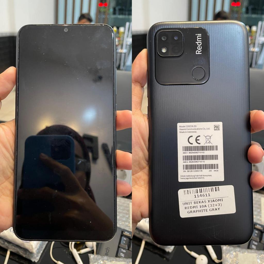 Handphone Hp Xiaomi Redmi 10A RAM 3/32 GB Second