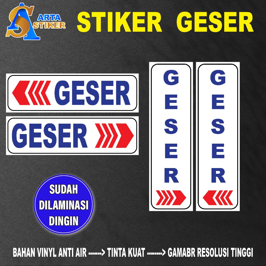 

06. STIKER GESER 1 PASANG KANAN KIRI / STIKER PINTU GESER HARGA 1 PASANG DAPAT 2 PCS