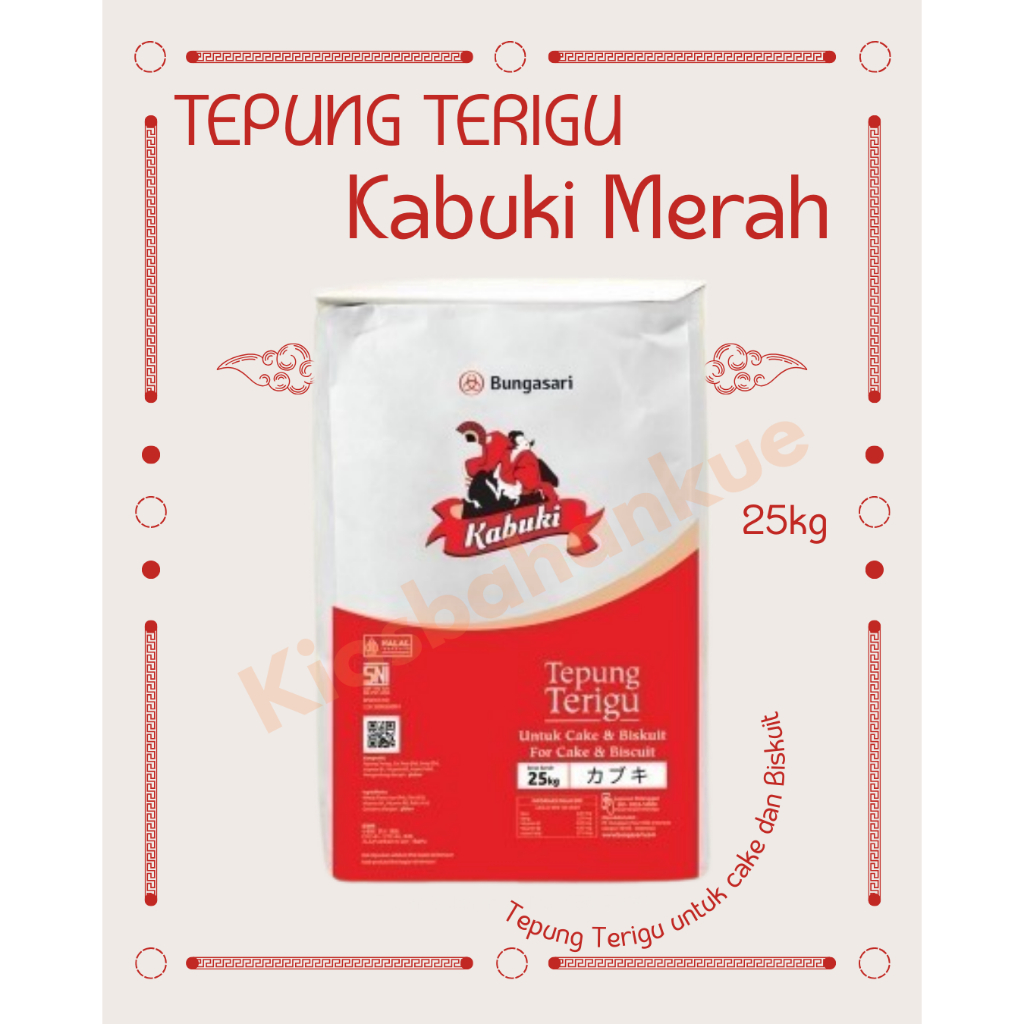 

Tepung Terigu Kabuki Merah 25kg - Tepung Kue - Tepung Biskuit