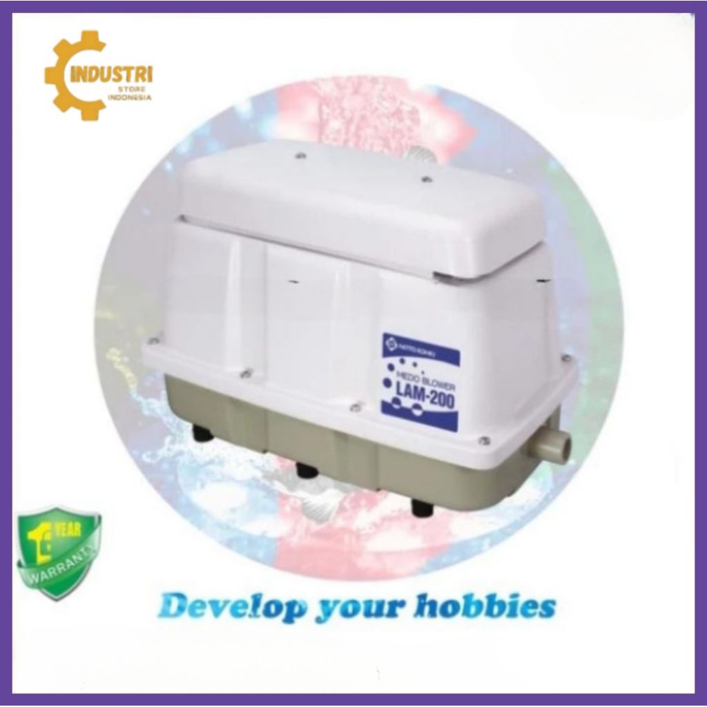 Aerator Nitto Kohki Medo Air Blower LAM 200 Pompa Udara Kolam Koi