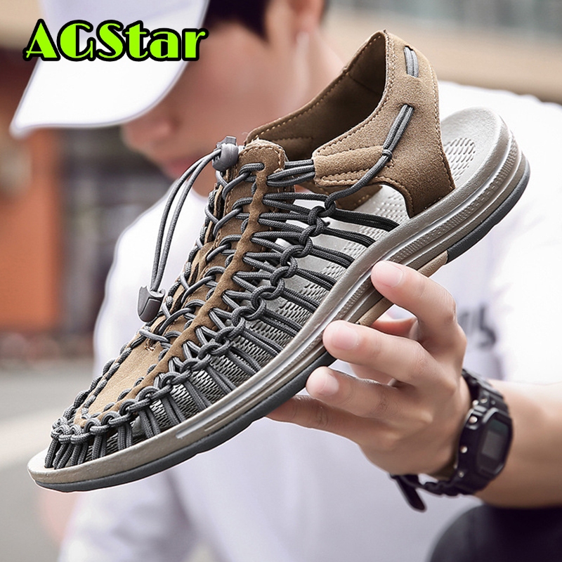 AGStar 2025 Prelesty Sandal Gunung Pria Kulit Asli Keren Sandal Gunung Pria Hiking Sandals