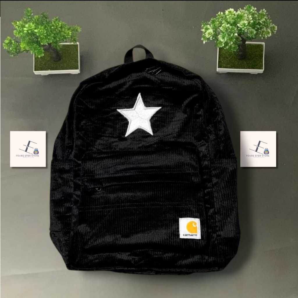 tas corduroy star bahan asli corduroy/bagpack/tas sekolah/ransel