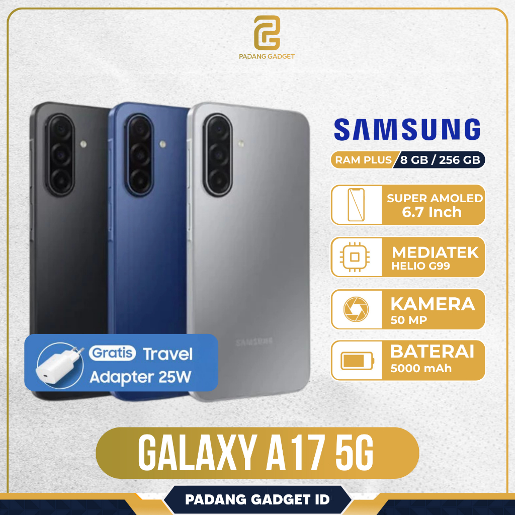 Samsung Galaxy A17 5G 8/256GB Super Amoled Exynos 1330 Handphone Murah Garansi Resmi