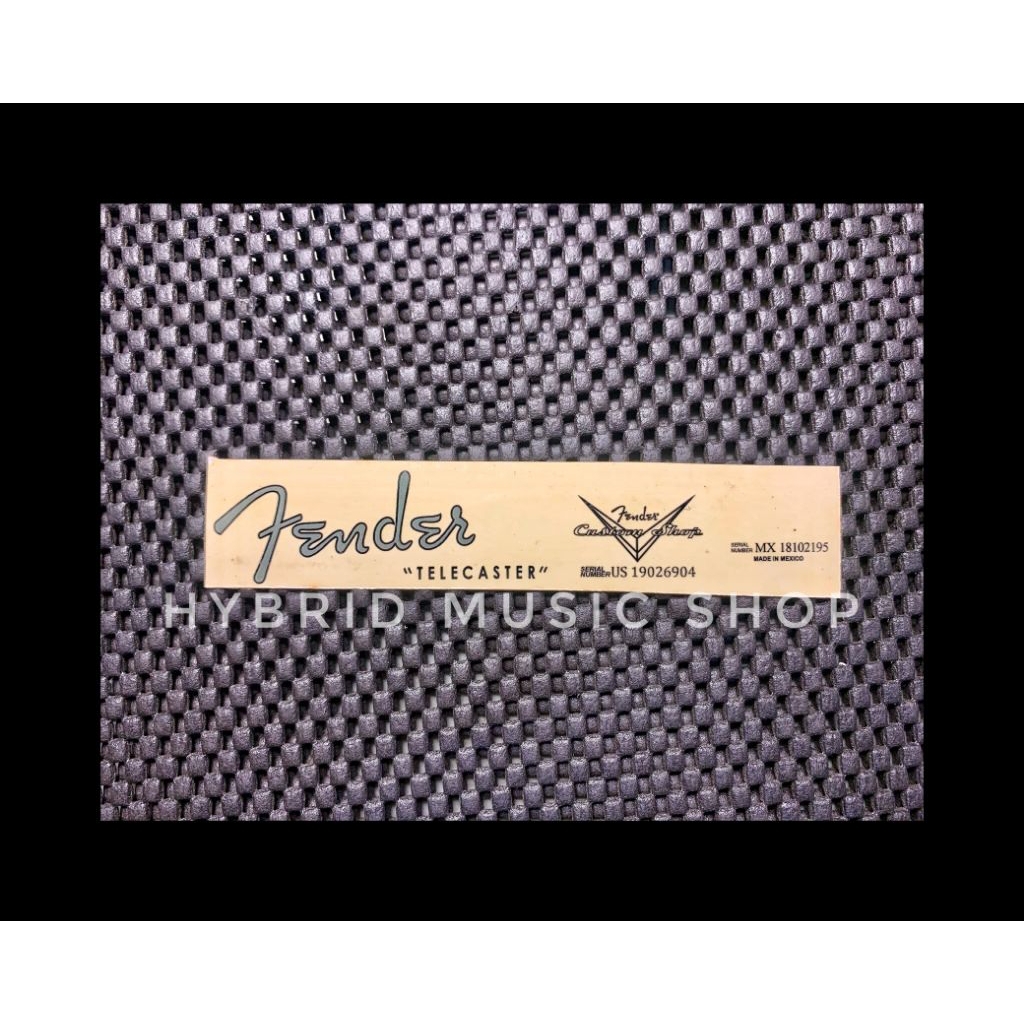 Decal Water Slide Fender Telecaster Spaghetti Logo GREY USA Serial Number USA dan MEXICO