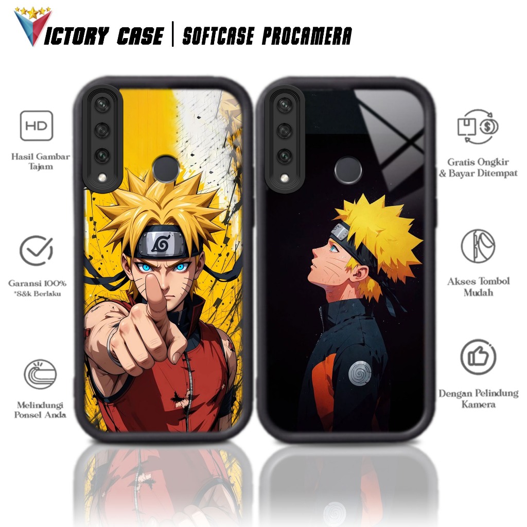 Case Premium Compatible For HUAWEI Y6P 2020 Motif NARUTO Casing Softcase Glossy Anti Jamur