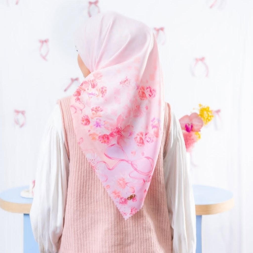 Floretta Ribonne Hijab custom nama logo brand sendiri bahan voal ultima ultrafine jilbab kerudung vo