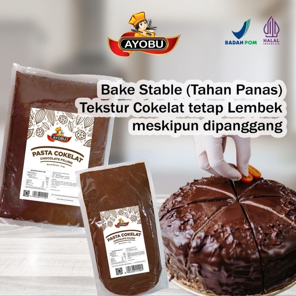 

SELAI PASTA COKLAT FILING BLACK FOREST AYOBU 5 KG TERLARIS PROMO