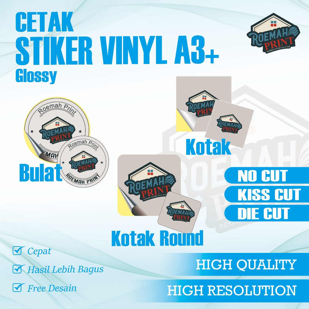 

PRINT STIKER LABEL VINYL GLOSSY A3+