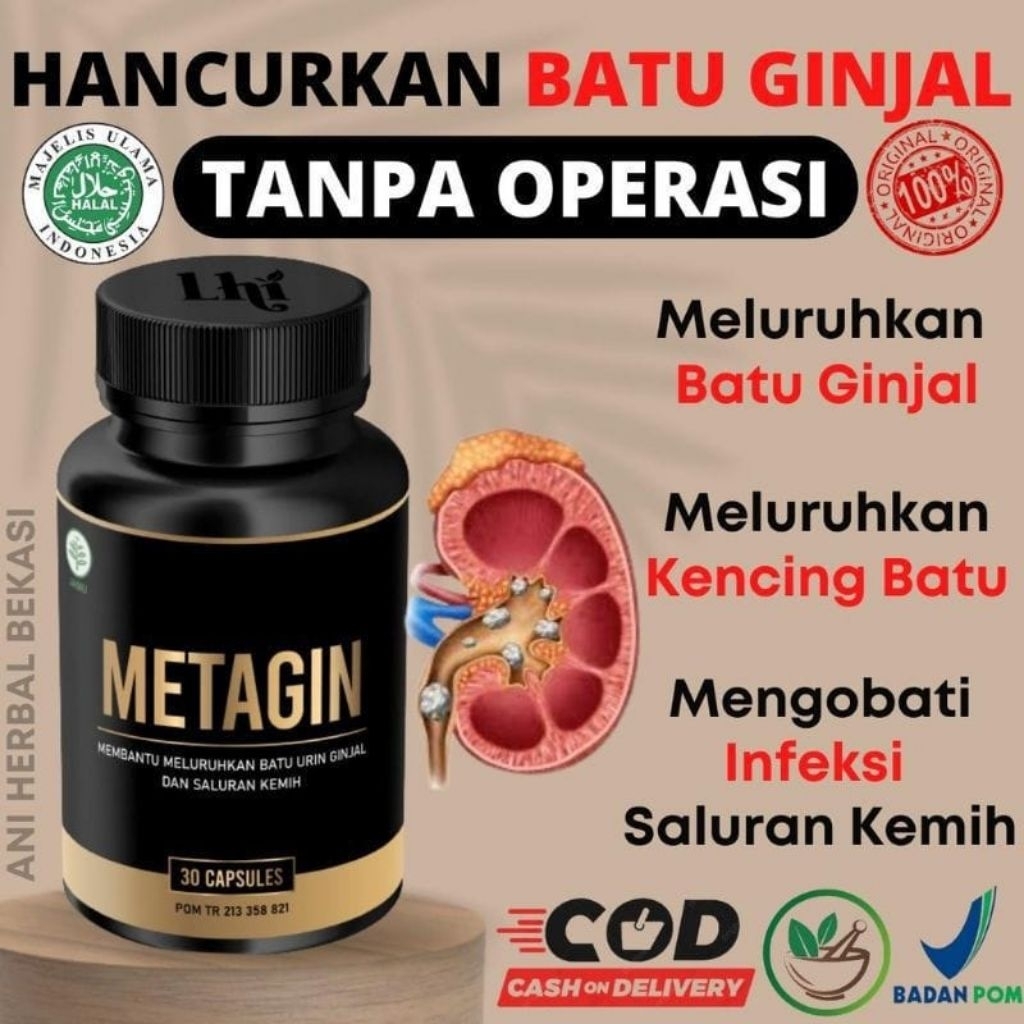 Metagin Obat Penghancur Batu Ginjal BPOM - Asli 100% Original