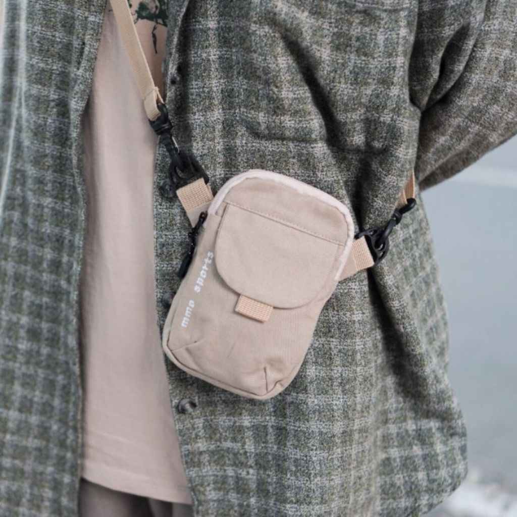 MMoSport Tas Selempang Pria Tas Mini Bahan Kanvas
