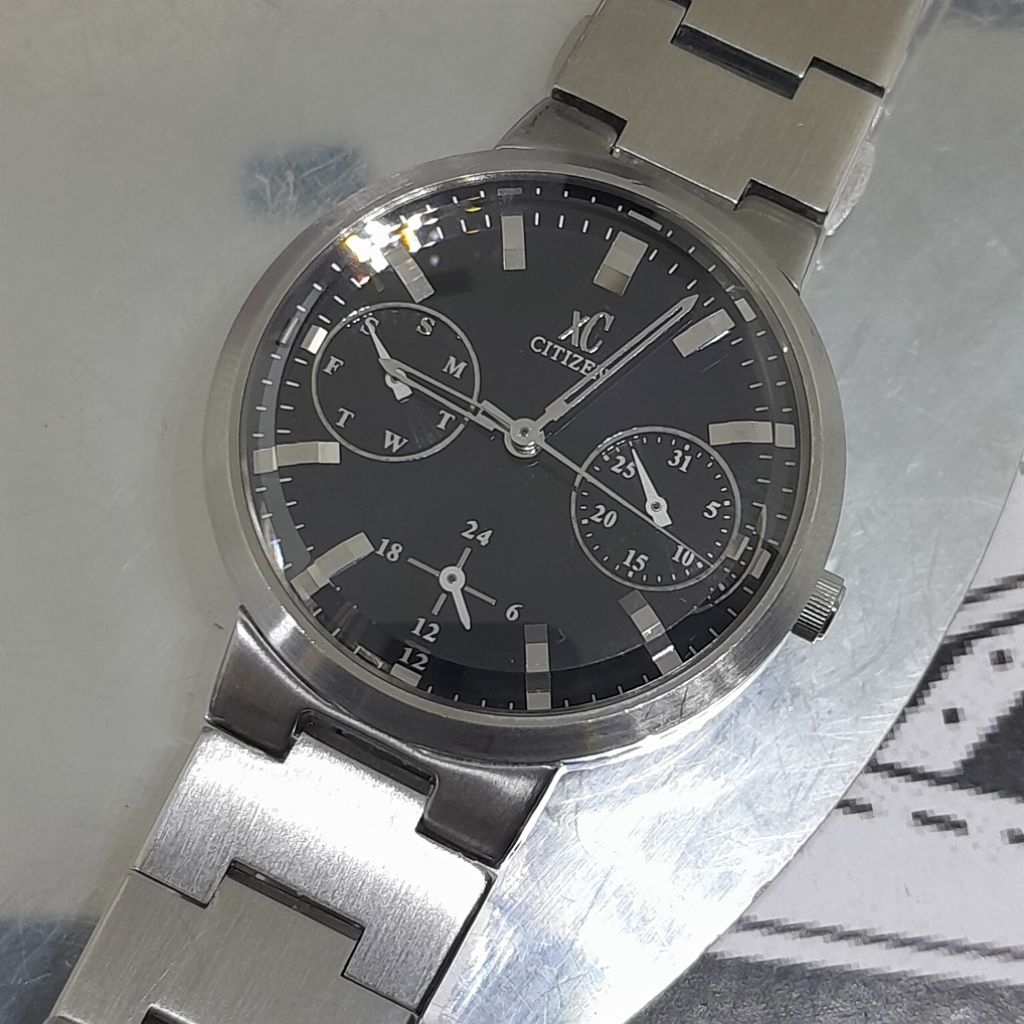 Jam tangan wanita Citizen XC Cross sea watch 6329 H07812 Black vintage