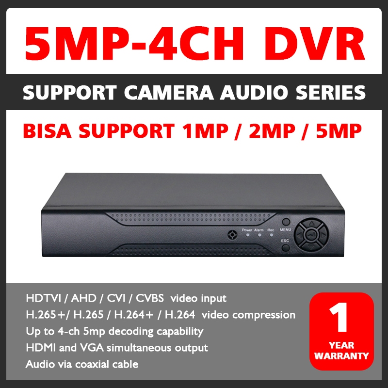 DVR 4 CHANNEL AUDIO SERIES SUPPORT KAMERA 5MP
