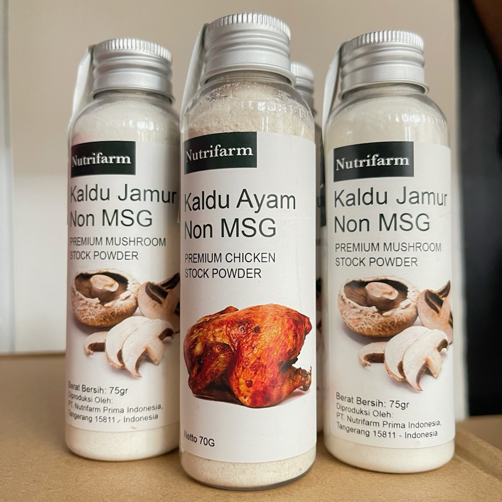 

Kaldu Jamur dan Kaldu Ayam Gourmet Non MSG 70gr - Penyedap Rasa Non MSG Pengawet - MPASI Bayi Umami - Powder Cube Pura - Nutrifram