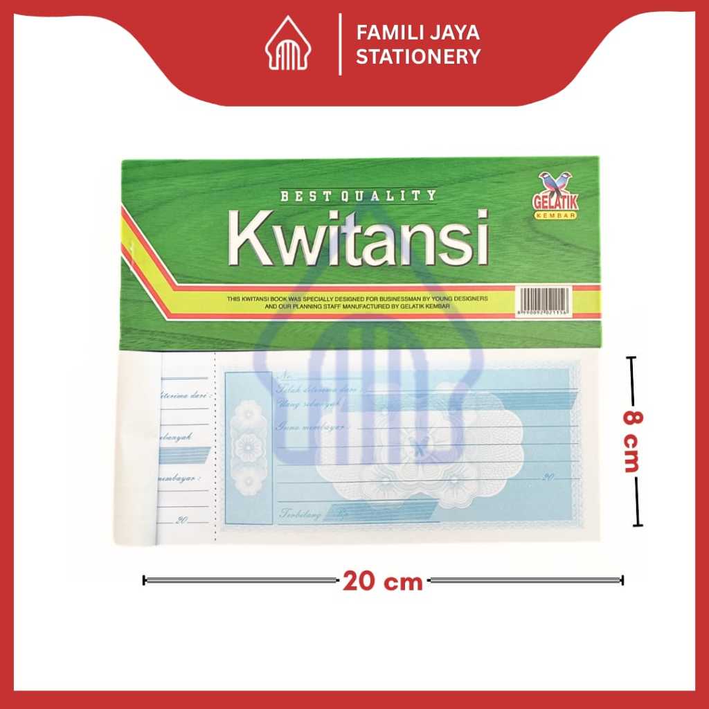 

GELATIK KEMBAR Buku Kwitansi / Kuitansi Kecil 25 Lembar